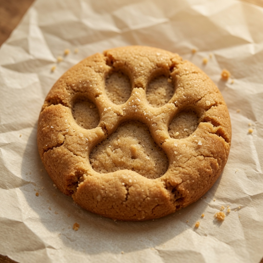 Galleta con huella de perro.